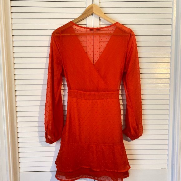 Haute Monde Long Sleeve Mini Dress S - Picture 2 of 9